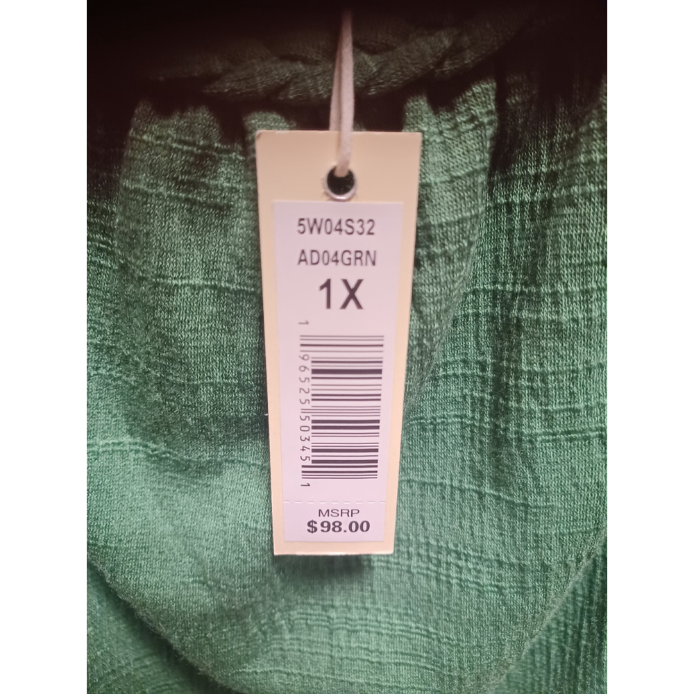 Max Studio Crochet Trim Top –Size 1X | Elevated Boho NWT - Picture 2 of 8